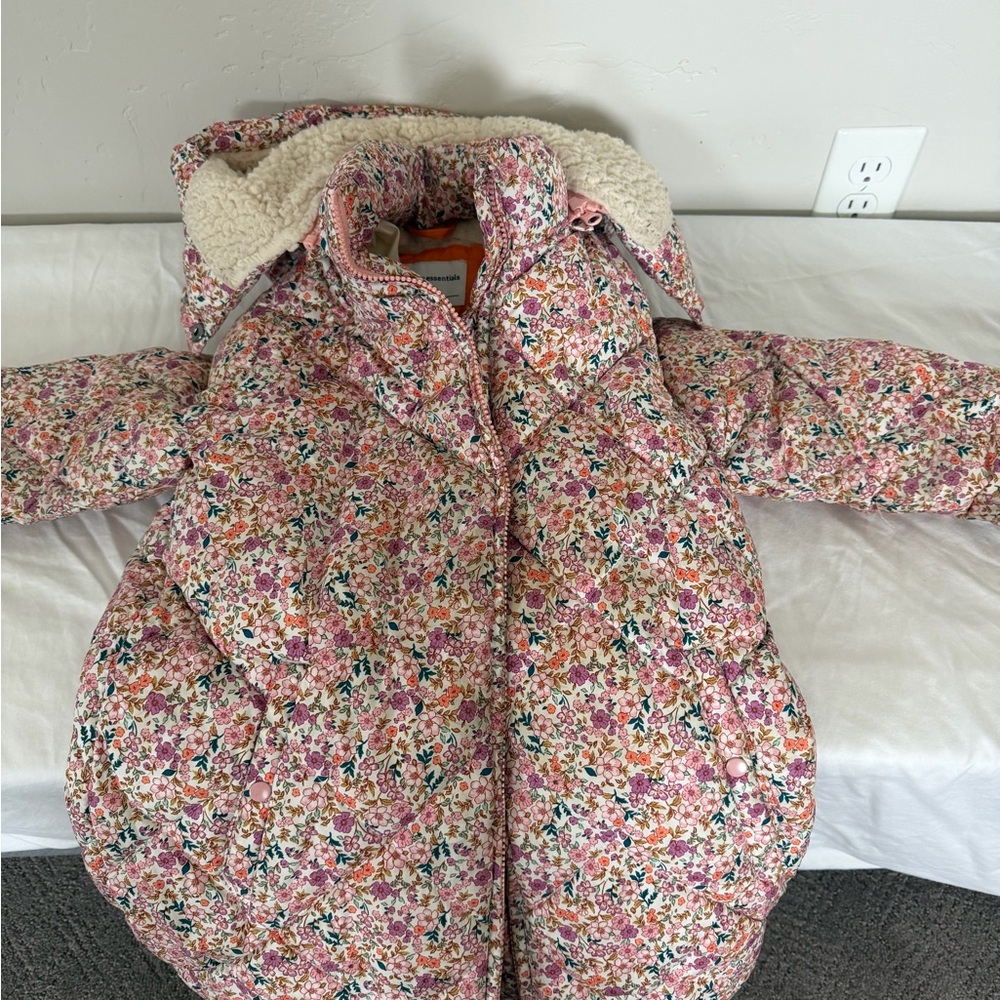 Amazon Essentials Orange and Cream Lined Jacket
